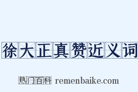 徐大正真赞近义词是什么意思的图片